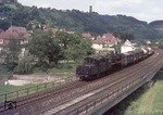 050 304 (50 304) mit einem Nahgüterzug auf der Neckarbrücke in Horb. (06.1969) <i>Foto: Alan Brack</i>