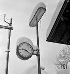 Winterliches Stilleben im Bahnhof Klais. (1968) <i>Foto: Reinhold Palm</i>
