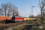 232 356 der Wedler Franz Logistik (Potsdam) mit Bauz 76234 nach Hamburg-Harburg Gbf zwischen Recklinghausen und Marl-Sinsen. (28.03.2020) <i>Foto: Marcus Henschel</i>