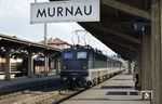 141 003 wartet mit N 6623 nach Oberammergau im Bahnhof Murnau. (22.08.1980) <i>Foto: Prof. Dr. Willi Hager</i>