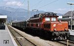 ÖBB 1020.09 (ex E 94 037, Krauss-Maffei/SSW, Baujahr 1942) vor N 4691 nach Mittenwald in Garmisch-Partenkirchen. (25.08.1980) <i>Foto: Dorothee Hager</i>