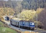 118 008 und 118 039 vor N 7339 (Heidelberg - Osterburken) kurz hinter dem Adelsheimer Tunnel.  (22.04.1978) <i>Foto: Karsten Risch</i>
