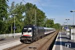 MRCE ES 64 U2-012 (182 512) trifft mit dem Abellio-Ersatzzug 30316 aus Oberhausen im neuen Haltepunkt Bochum-Dahlhausen ein. (18.05.2020) <i>Foto: Zeno Pillmann</i>