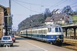 456 106 als Nahverkehrszug von Heidelberg nach Osterburken im Bahnhof Seckach. (04.1984) <i>Foto: Karsten Risch</i>