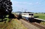 111 099 mit E 2683 (München - Garmisch) bei Rieden, kurz vor Murnau. (30.08.1980) <i>Foto: Prof. Dr. Willi Hager</i>