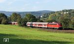 110 441 mit RE 15315 (Limburg - Frankfurt) zwischen Niedernhausen und Eppstein/Taunus bei Bremthal. (27.09.2011) <i>Foto: Marvin Christ</i>