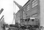 Hebeprobe im Werk Wilhelmshaven. (1956) <i>Foto: Slg. Eisenbahnstiftung</i>