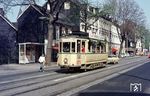 Tw 250 (Schöndorf/SSW, Baujahr 1928) an der Haltstelle Völklinger Straße in der Friedrich-Engels-Allee in Wuppertal-Elberfeld. (10.04.1974) <i>Foto: Dieter Junker</i>