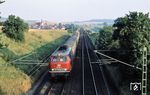 216 164 vom Bw Braunschweig mit E 3088 bei Hohnstedt. (07.09.1980) <i>Foto: Dorothee Hager</i>