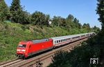 101 027 mit dem ICE-Ersatzzug 2904 (Hamm - Köln) bei Leichlingen. (31.07.2020) <i>Foto: Joachim Bügel</i>