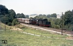 051 235 (50 1235) mit Gdg 69949 zwischen Flandersbach und Rohdenhaus. (02.07.1973) <i>Foto: Wolfgang Bügel</i>