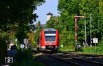 Die Formsignale von Lindau-Aeschach sind mittlerweile Geschichte, auch hängt hier seit Frühjahr 2020 der Fahrdraht. 612 162 wird als RE 3983 aus Ulm gleich sein Ziel in Lindau hbf erreichen. (16.09.2019) <i>Foto: Michael Hubrich</i>