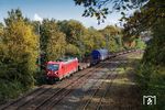 187 120 mit einem Umleitergüterzug nach Mannesmann in Essen-Kray Nord. (13.10.2020) <i>Foto: Marcus Henschel</i>
