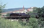 023 016 mit P 2342 nach Heidelberg auf der Elsenzbrücke in Neckargemünd. (05.08.1972) <i>Foto: Dieter Junker</i>