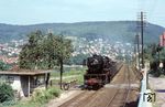 023 028 mit E 1979 nach Heidelberg in Heidelberg-Schlierbach/Ziegelhausen. (05.08.1970) <i>Foto: Dieter Junker</i>