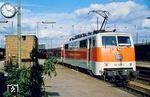 111 149 wendet als S 4 nach Dortmund-Dorstfeld am Bahnsteig in Oberhausen Hbf. (1987) <i>Foto: Hans Hilger</i>