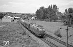 E 10 136 (Bw Frankfurt/M-1) mit D 504 (Hagen - München) bei Bretten. (20.08.1960) <i>Foto: Helmut Röth</i>