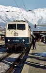 Die Münchener 111 033 in Innsbruck Hbf. Die Loks liefen mit Schnellzügen bis zum Brenner durch. (14.02.1981) <i>Foto: A. Wagner</i>