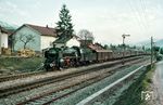 18 611 (Bw Lindau) fährt mit D 95 nach München durch Martinszell zwischen Immenstadt und Kempten. (15.04.1962) <i>Foto: Gerhard Greß</i>