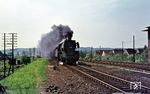 41 060 vom Bw Hamm mit einem Güterzug auf der "Rollbahn" bei Bohmte.  (16.07.1963) <i>Foto: Gerhard Greß</i>