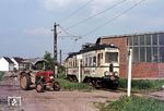 Tw 27/28 der Oberrheinischen Eisenbahn-Gesellschaft (OEG) in Heddesheim. (01.06.1970) <i>Foto: Dieter Junker</i>
