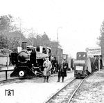 Hanomag Feldbahn-Dampfloks neben Eigenkonstruktionen der Fa. Weiss auf einer Ausstellung in München. (1924) <i>Foto: RVM-Archiv</i>