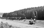 Eine bad. G 12 (Baureihe 58) des Bw Villingen passiert mit einem Güterzug das Einfahrsignal von Sommerau. (1949) <i>Foto: Klein</i>