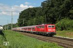 111 024 mit RB 59459 (München - Weilheim/Obb) in Wilzhofen. (06.06.2016) <i>Foto: Stefan von Lossow</i>