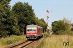 628 692 als RE 5362 (Szczecin Glowny - Lübeck Hbf) bei Blankenhof westlich von Neubrandenburg. (23.07.2012) <i>Foto: Marvin Christ</i>