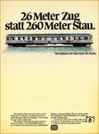 Schon 1974 machte die DB auch Werbung in eigener Sache und forderte hier den weiteren Ausbau eines attraktiven öffentlichen Nahverkehrs auf der Schiene. (1074) <i>Foto: WER</i>