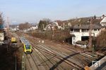 648 156 der Hessischen Landesbahn als RB 61815 (Bad Berleburg - Betzdorf) in Kreuztal. (13.02.2019) <i>Foto: Marvin Christ</i>