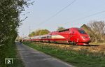 Thalys 4306 als THA 9472 nach Paris Nord auf der Umleitungsstrecke bei Hilden. (01.04.2021) <i>Foto: Joachim Bügel</i>