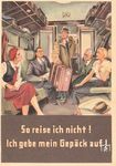 Eine Werbeplakat, das die Reisenden dazu bewegen sollte, ihr Gepäck über den Service der Gepäckaufgabe reisen zu lassen.  (1930) <i>Foto: WER</i>
