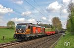 Mit rekordverdächtigen 1020 Minuten Verspätung war 187 536 der HSL Logistik am Tag der Arbeit vor DGS 69471 von Brake (Unterweser) nach Neunkirchen (Saar) bei Gruiten unterwegs. (01.05.2021) <i>Foto: Joachim Bügel</i>