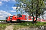 420 448, 423 244 und 423 359 der S-Bahn München im Abstellbahnhof München-Pasing. (18.05.2017) <i>Foto: Stefan von Lossow</i>