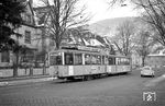 Tw 58 mit Bw 160 auf der Linie 3 nach Handschuhsheim in Heidelberg. (02.02.1963) <i>Foto: Helmut Röth</i>