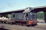 236 120 im Arbeitszugdienst während der Elektrifizierungsarbeiten der Gäubahn im Bahnhof Eutingen. (04.09.1973) <i>Foto: Wolfgang Bügel</i>