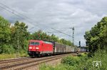 185 396 mit Autoteilezug GA 47150 (Kecskemet-Kornwestheim Rbf) bei Feldmoching. (31.07.2013) <i>Foto: Stefan von Lossow</i>