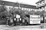 Werbezug der Ludwigshafener Straßenbahn für einen Olympia-Lichtbild-Werbeabend im November 1935, aufgenommen in der Wittelsbachstraße. (10.1935) <i>Foto: Slg. Wolfgang Löckel</i>