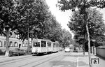 Tw 62 mit Bw 154 auf der Linie 3 zum Bergfriedhof in Heidelberg. (24.06.1963) <i>Foto: Helmut Röth</i>