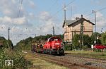 261 057 mit einem Übergabezug von Mainz-Bischofsheim nach Aschaffenburg in Messel, nordöstlich von Darmstadt. (19.09.2012) <i>Foto: Marvin Christ</i>