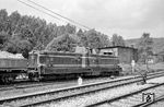 Die WLE VL 0631–0633 waren die Dieselloks der Bauart DG 1600 BBM des Herstellers Klöckner-Humboldt-Deutz (KHD) aus dem Typenprogramm von 1954. Zwei Lokomotiven wurden an die Westfälische Landes-Eisenbahn verkauft und sollten dort schwere Güterzüge über den Haarstrang ziehen. Lediglich auf dem steilsten Abschnitt wurde noch eine Schiebelok benötigt. Für diesen Einsatz bewährten sich die Lokomotiven hervorragend, bei einer Steigung von 20 ‰ konnten sie eine Last von 600 t schleppen. Die dritte Lok war zwischenzeitlich an die Osthannoverschen Eisenbahnen vermietet, bevor sie von der WLE übernommen wurde. (17.05.1969) <i>Foto: Helmut Röth</i>