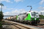 193 204 der Salzburger Eisenbahn TransportLogistik GmbH (SETG) mit einem Güterzug in München-Laim. (04.09.2015) <i>Foto: Stefan von Lossow</i>