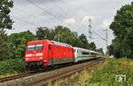 Am nächsten Tag gab es dann einen neuen (erfolgreicheren) Versuch, als 101 055 den 402 005 als FbZ 27874 nach Köln-Nippes am Haken hatte, aufgenommen bei Solingen-Ohligs. (12.09.2021) <i>Foto: Joachim Bügel</i>