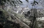 01 092 (Bw Koblenz-Mosel) fährt mit einem Schnellzug durch St. Goar. (04.1955) <i>Foto: Carl Bellingrodt</i>