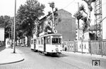 Tw 567 mit Bw 1417 auf der Linie 6 zum Ostbahnhof. (13.07.1963) <i>Foto: Helmut Röth</i>