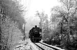 052 702 dampft bei Auermühle durch das winterliche Angertal, um einen Zug in den Kalkwerken Rohdenhaus abzuholen. (27.01.1976) <i>Foto: Joachim Schmidt</i>