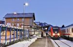 612 089 steht im Bahnhof Immenstadt als RE 3296 für die Weiterfahrt nach Lindau-Reutin bereit. (08.02.2022) <i>Foto: Joachim Bügel</i>