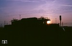 1988 war das letzte Einsatzjahr für die Baureihe 194 bei der DB. Über 194 036 im Bw Ingolstadt ging daher nicht nur symbolisch die Sonne unter. (16.02.1988) <i>Foto: Wolfgang Bügel</i>