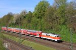111 111 fährt mit RB 84363 (Ersatzzug für RB 32516) nach Wuppertal-Vohwinkel ein. (21.04.2022) <i>Foto: Wolfgang Bügel</i>